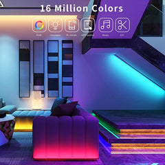 LED Strip Lights 32.8ft-Roll, Music Sync Color Changing 5050 RGB Lights,Built-in Mic