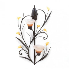 Gallery Of Light Amber Lilies Candle Wall Sconce