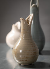 Set of 3 Small Bulb Vases 8"H, 6"H, & 4.25" for Home Decoration
