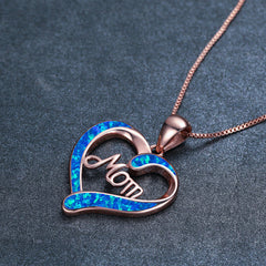 Mother's Day Gift "Mom" Heart Pendent Necklace