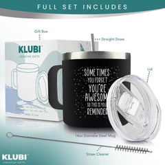 Inspirational Gifts for Men or Women- Stainless Steel Coffee Mug/Tumblerâ€?“Sometimes You Forget You're Awesomeâ€?Gift Idea for Birthday, Coworker, Thank you, Motivational, Best Friend, Fathers Day