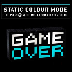 Game Over 8-Bit Pixel NIght Light, Color Changing & Sound Reactive