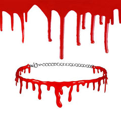 Choker Necklace & Horn Hair Clip Halloween Party Costume