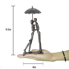 Affectionate Couple Art Iron Sculpture for Home Decoration