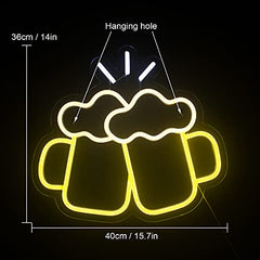 Beer Cheers Neon Sign Wall Decoration