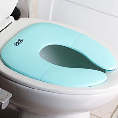 Folding Travel Potty Seat for Boys & Girls, Fits Round & Oval Toilets, Non-Slip Suction Cups, w/ Travel Bag