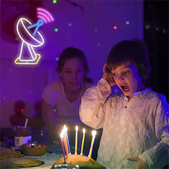 Radar Neon Light w/ Switch ON/Off Alien Light Up Signs for Home Decor