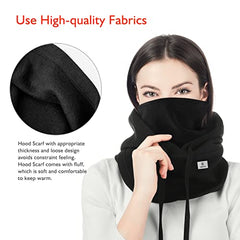 Balaclava Hood Scarf+Neck Warmer Suit for Men &  Women