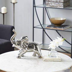 Ceramic Elephant, 12 x 12-Inch for Home Decoration