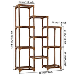 10 Tier Wood Plant Stand