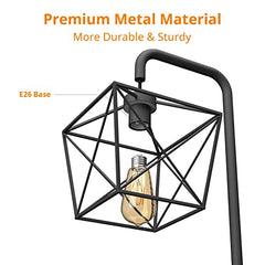 Rustic Standing Industrial Floor Lamp w/ 4W LED Edison Bulb