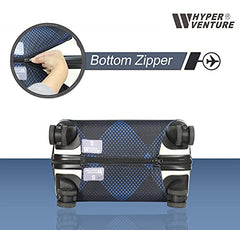 Washable Luggage Cover - Fashion Suitcase Protector  (Blue Cube)