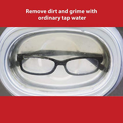 Professional Ultrasonic Jewelry Cleaner w/ Digital Timer for Eyeglasses, Rings, Coins