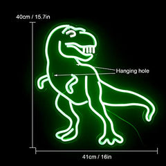 Dinosaur Wall Art LED Neon Signs 16''x 11'' for Wall Decoration
