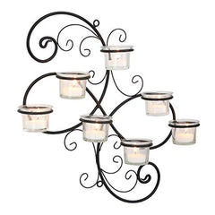 Decorative Black  Tea Light Candle Holder Hanging Wall Scone Decor
