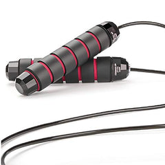 Skipping Rope w/ Ball Bearings Rapid Speed Jump Rope Cable & d 6â€?Memory Foam Handles
