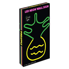 17â€?x 10â€?inch LED Neon 'Yellow & Green Pineapple' Wall Sign for Cool Light, Wall Art Home Decoration