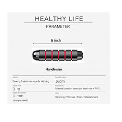 Skipping Rope w/ Ball Bearings Rapid Speed Jump Rope Cable & d 6â€?Memory Foam Handles