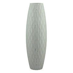 Beach Nostalgia Weathered Pale Ocean Wood Vase, Light Blue