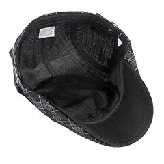 Mens Newsboy Hat Adjustable Breathable
