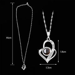 Gifts for Mom - Preserved Rose & Sterling Silver Necklace