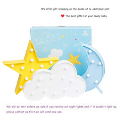LED Moon Cloud  Star Night Lights for Bedroom Decoration