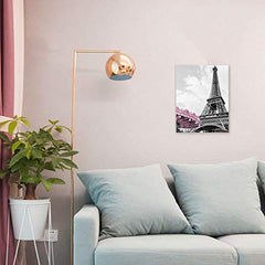 Paris Eiffel Tower Canvas Wall Art Decor  Black & White 12x16"