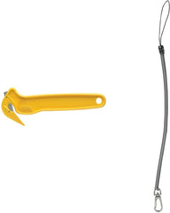 Disposable Film Cutter, Sharp & Durable Steel Blade & CL36 Clip-On Coil Lanyard