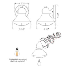 2-Pack Outdoor  Wall Sconce in Powder Coated Finish (Black)