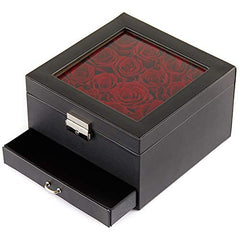 Preserved Real Rose in a Box Never Withered Roses That Last 365 Days (16 Red Roses)