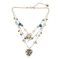 Woven Heart Layered Necklace