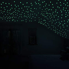 100 Pcs Glow in The Dark Luminous Stars Fluorescent Noctilucent Plastic Wall Stickers