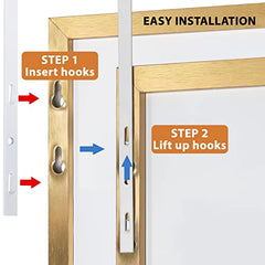 Over The Door Mirror Full Length Aluminum Frame Gold Mirror. 13.7 x 48 Inches