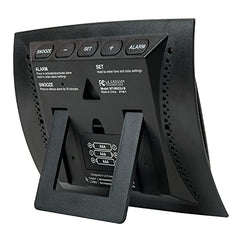 Digital Black Clock with Indoor Temperature