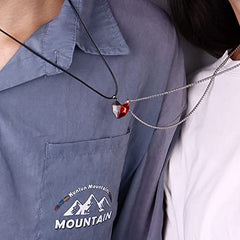 Two Souls One Heart Matching Necklaces Bracelets for Couples Gift for Valentines Day