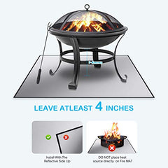 Square Fire Pit Mat for 40x40 Inch