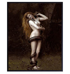 Lilith Goddess Gothic Goth Room - Woman and Snake Decorations