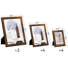 Picture Frames, Set of 10, Two 8 x 10 Inch, Four 5 x 7 Inch, Four 4 x 6 Inch for Home Decor