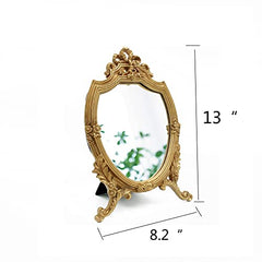 Antique Gold Resin Frame Decorative Mirror