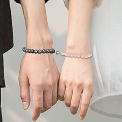 4Pcs Magnetic Couples Beads Bracelet & Necklace