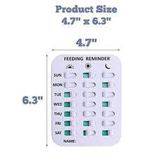 Pet Feeding Reminder w/ Magnetic OR Double Sided Adhesive