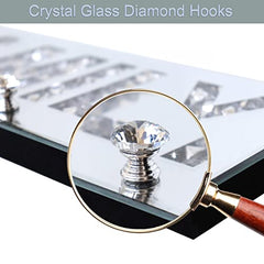 Crush Diamond Mirrored Plaque Sign for Wall Decor & Key Holder