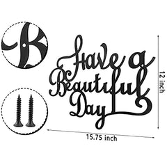 Black Metal Word Wall Sign for Home Decorations