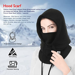 Balaclava Hood Scarf+Neck Warmer Suit for Men &  Women