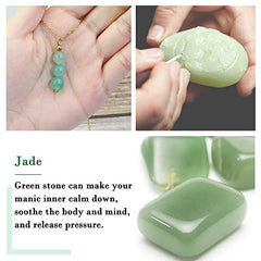 green jewelry  crystal necklace with jade beads, green necklace crystal pendant necklace as spiritual jewelry