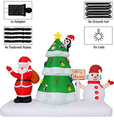 6FT Christmas Inflatables Outdoor Decorations w/ Built in LEDs