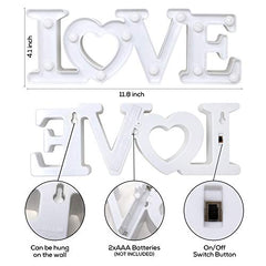 Decoration for Valentines Day â€?Marquee Light Up Signs â€?(White)