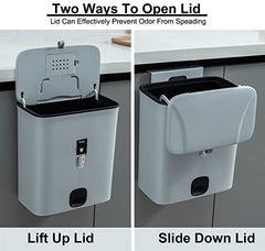 Compost Bin w/ Inner Barrel for Counter Top or Under Sink,10 Liter Trash Bin w/ Lid