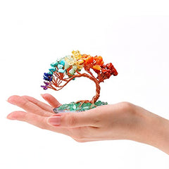 Mini Natural Reiki Healing 7 Chakra Good Luck Money Tree