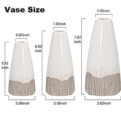 Modern Farmhouse Vase Set of 3 Mantle Decoration